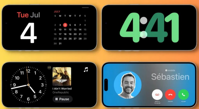 雅江苹果手机维修分享iOS17横屏充电待机显示有什么好处 